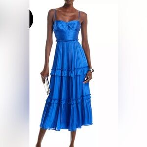 AQUA Navy Ruched Top Midi Dress - 100% Exclusive